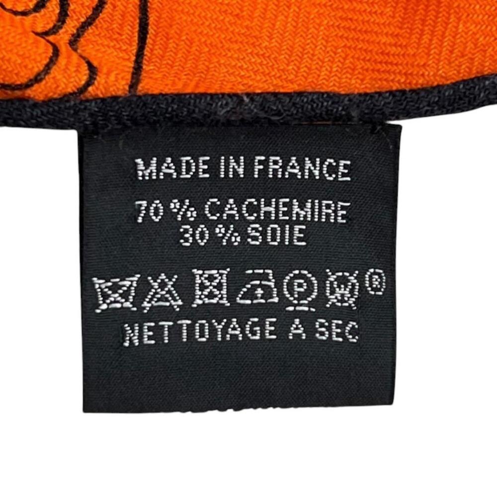 HERMES Orange Silk Scarf - Picture 7 of 7